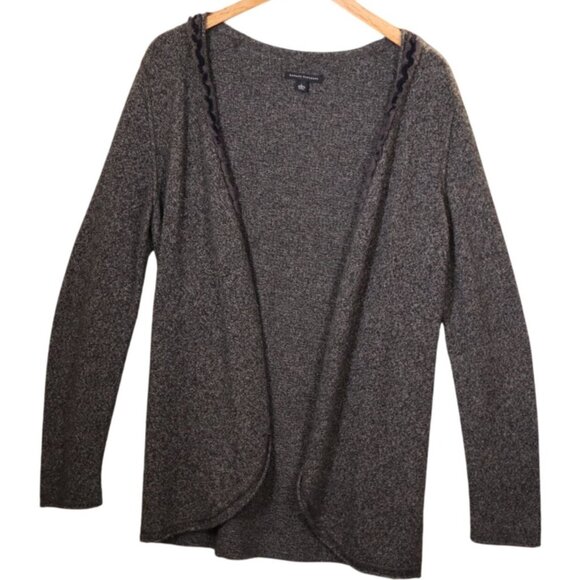 Banana Republic Womens Grey Textured Open Front Cardigan Sweater Size L - Picture 1 of 7